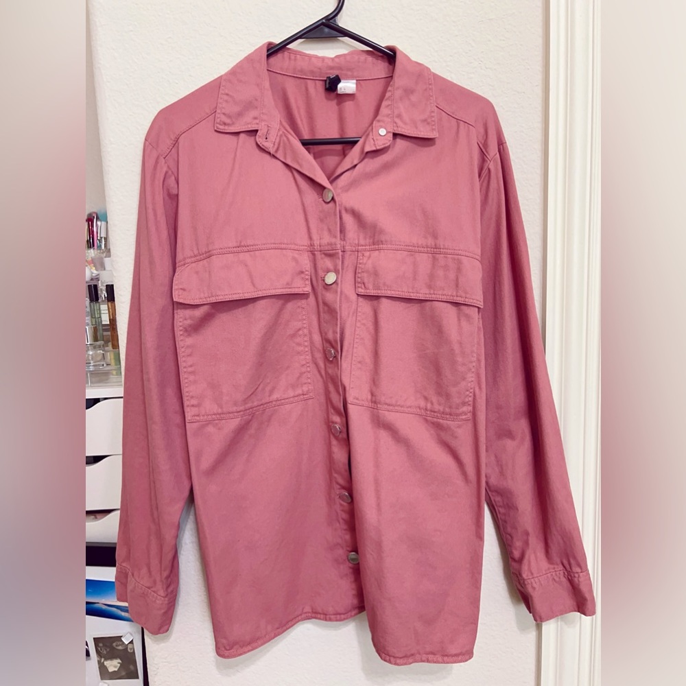 NWOT Pink Buttoned Top